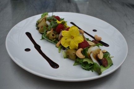 Salade met gebakken sopropo