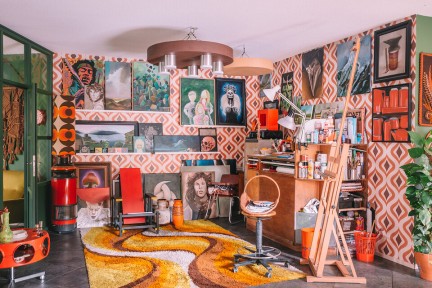 Jaren '70 interieur in Noordwijkerhout