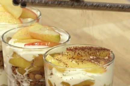 Triffle met mascarpone en appel