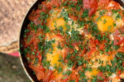 Midden-Oosterse Shakshuka van Ramon Brugman