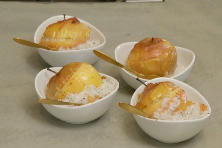 Gevulde appels met rijstepap