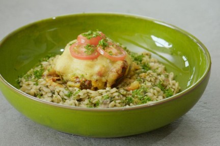 Orzo met portobello uit de oven