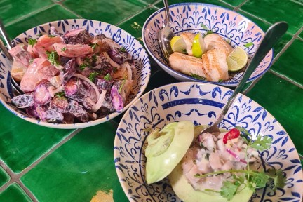 Gevulde koolrabi met biet en scholfilet