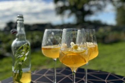 Onze chef-kok Ramon Brugman maakt zelf ijsthee met sinaasappel en munt