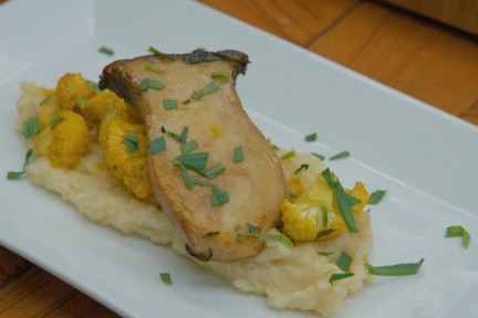 Knolselderij puree met plantaardige boter