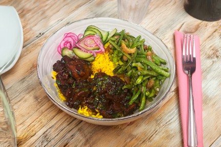 Kipketjap met kousenband