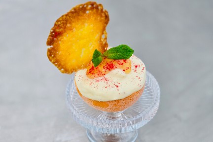 Marmelade ijs en sinaasappel kletskop