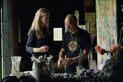 Suzanne bij Marc in zijn atelier