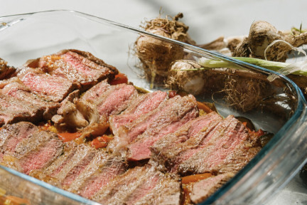 Entrecote met verse knoflook