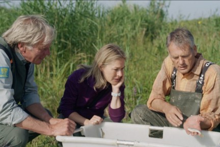 Marieke is in de Oostvaardersplassen bij de vispassage
