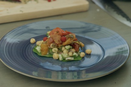 Appelchutney met een salade