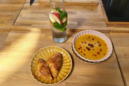 Pestopakketjes met soep