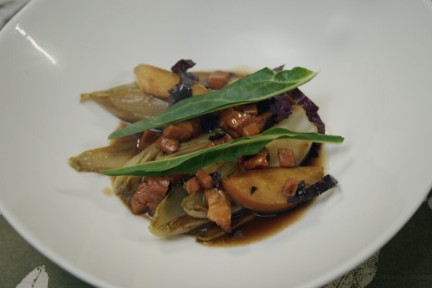 Witlof gegaard in appelstroop