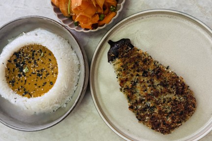 Aubergine schnitzel - Jetske van den Elsen