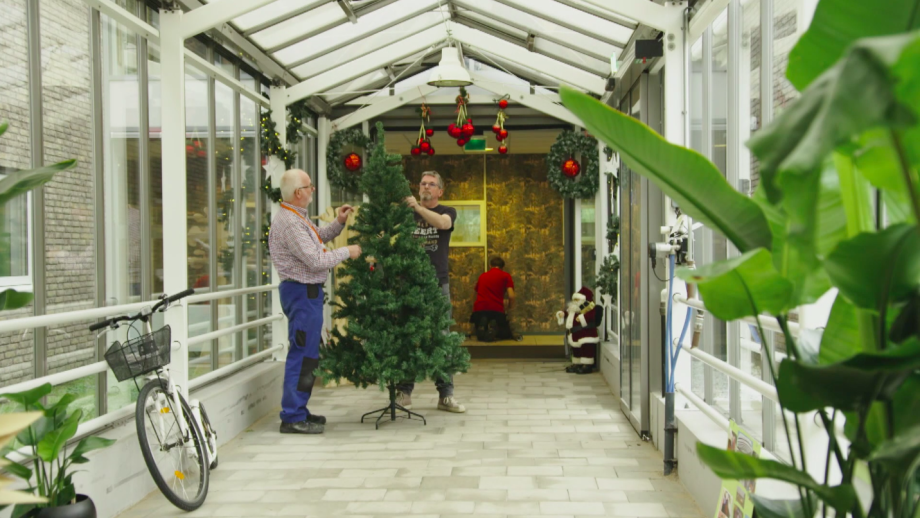 Onze interieur-expert Theo-Bert Pot maakt een kerstster van papieren zakjes | Still uit de uitzending
