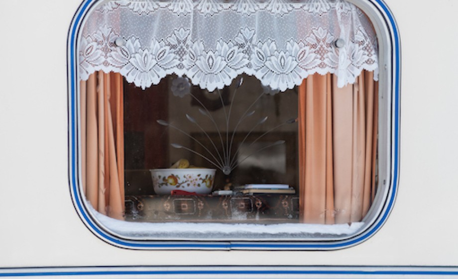 Woonwagen op de wintercamping in Vorden | Foto: Marjon Lukje