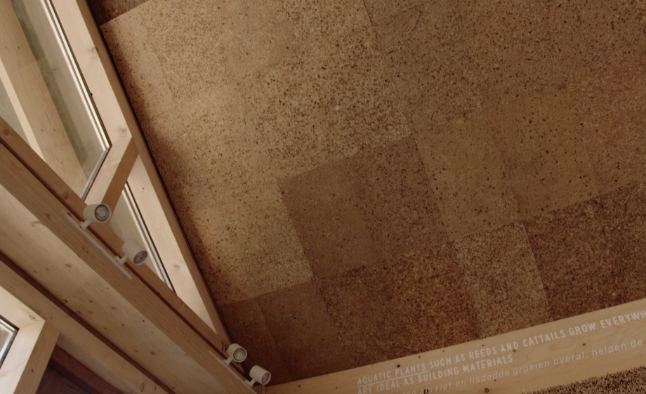 Plafond bedekt met zeewierpanelen | still uit de uitzending