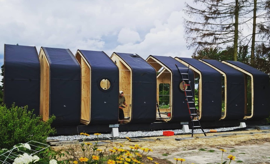 Wikkelhuisje in aanbouw | Foto bewoners Don en Jacqueline