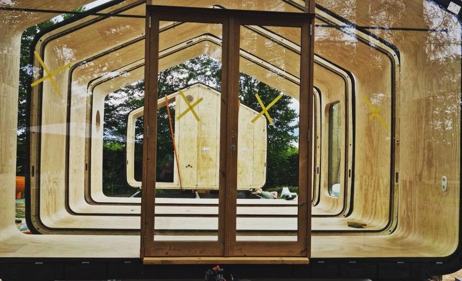 Wikkelhuisje in aanbouw | Foto bewoners Don en Jacqueline