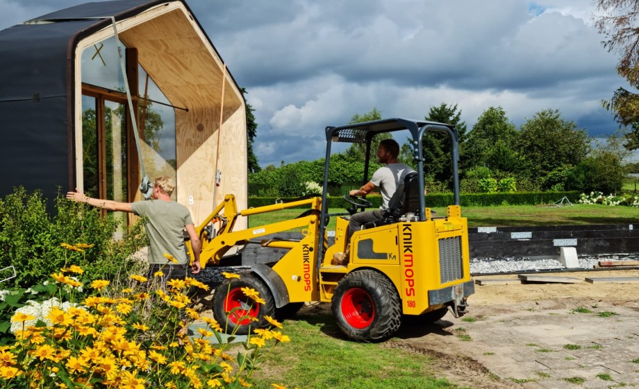 Wikkelhuisje in aanbouw | Foto bewoners Don en Jacqueline