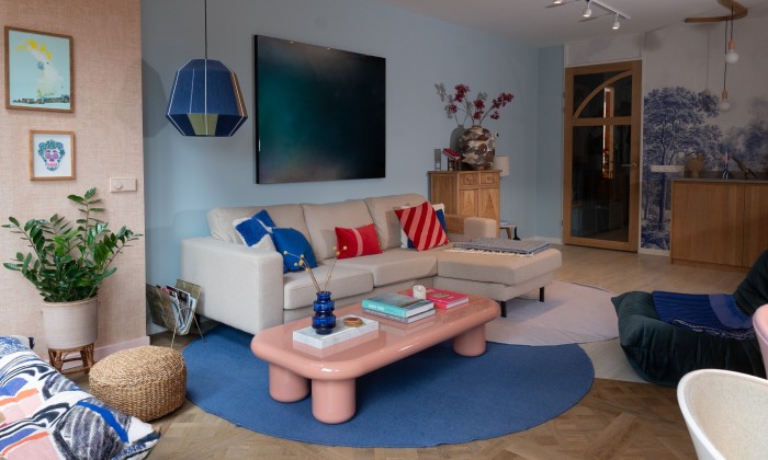 Blauw appartement - Fotografie: Sheena Schouwink