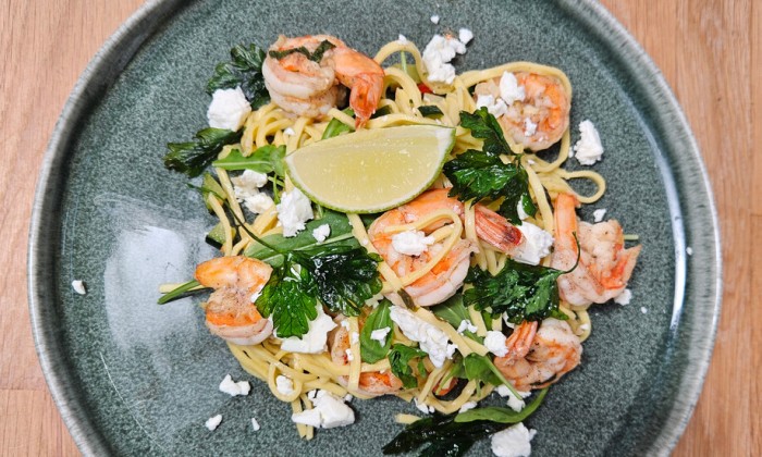 pasta met garnalen