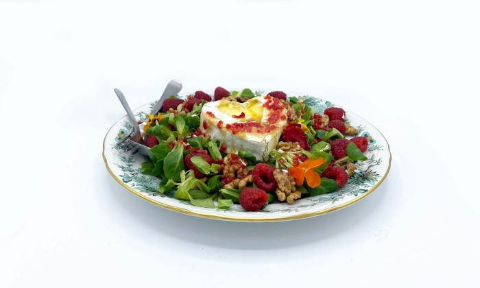 Veldsalade met cœur de Neufchâtel