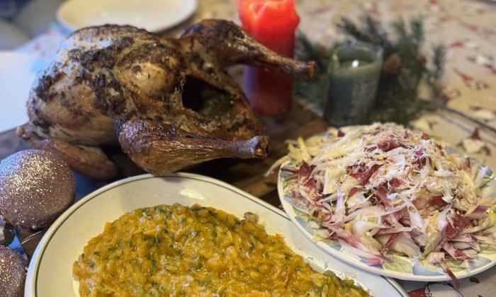 Kerstkalkoen met orzo