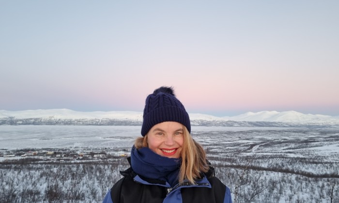 Marieke Eyskoot gaat met de trein naar Lapland in Zweden | Foto: Joey Tristan