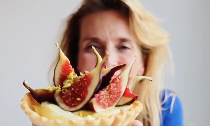 Vijgen taartje met sinaasappel mascarpone-kwark crème