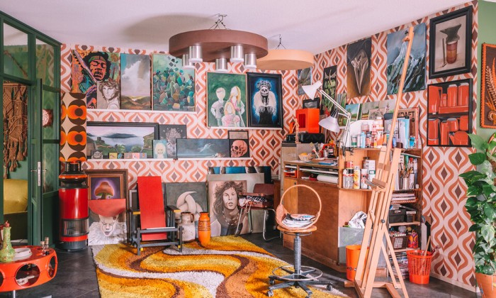 Jaren '70 interieur in Noordwijkerhout