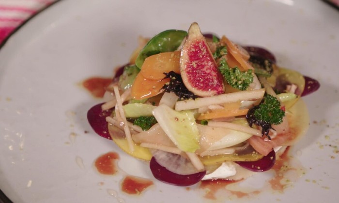 camembert salade van Alain Caron