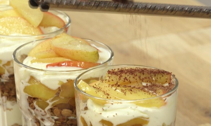 Triffle met mascarpone en appel