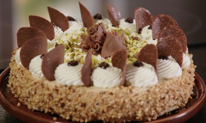 Mokka hazelnoot slagroomtaart