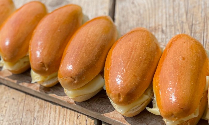 Wit puntje met graskaas