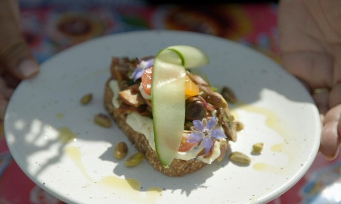 Broodje met Zwolse aïoli en paddenstoelen
