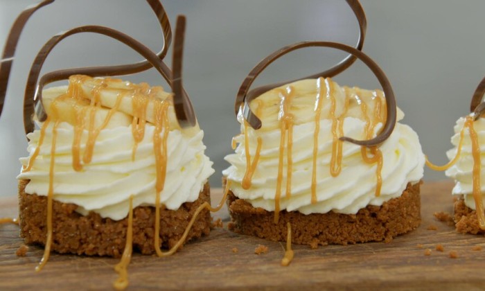 Banoffee-taart met zelfgemaakte karamel
