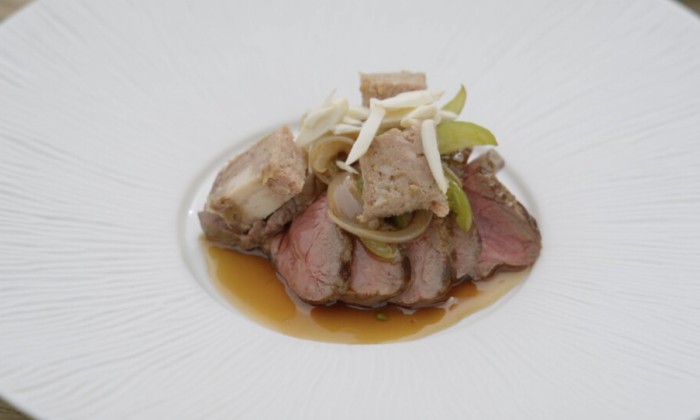 Biefstuk met paté en amandel