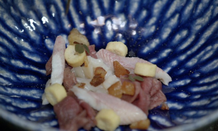 Chef-kok Leon maakt een heerlijk gerecht met de Dik Tromerwt