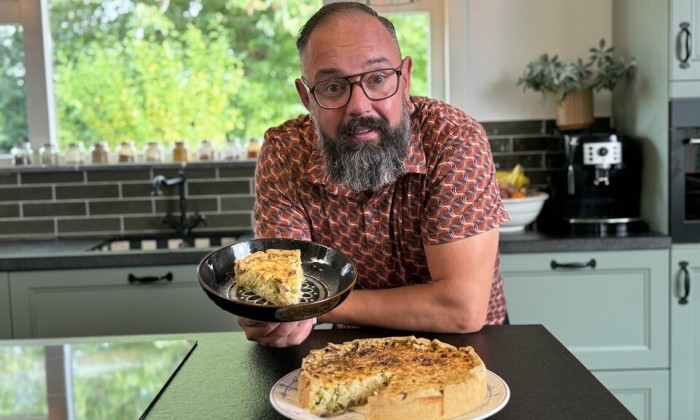 Hartige quiche met groene kool