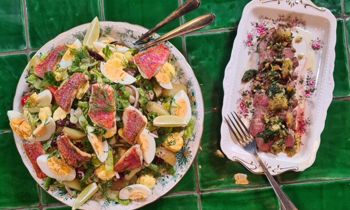 Salade monogask & lamsfilet