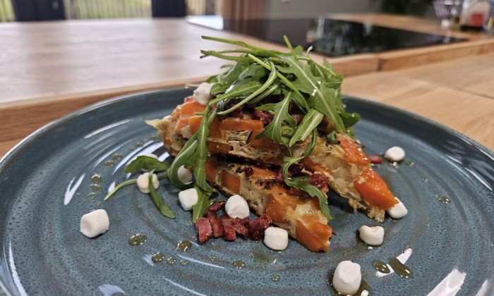 Zoete aardappel tortilla