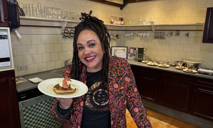 Bananenpannenkoeken met clotted cream