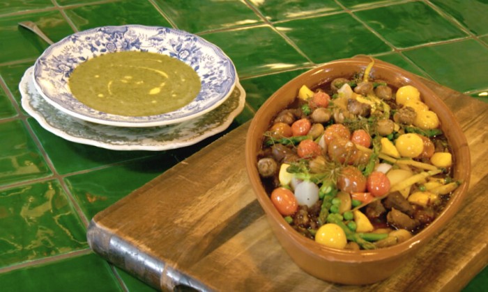 Klassieke kervelsoep én een voorjaarslamstoof