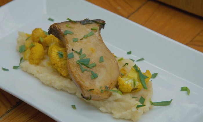 Knolselderij puree met plantaardige boter