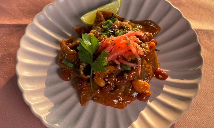 Zelfgemaakte noedels met Friese bonen en gochujang saus