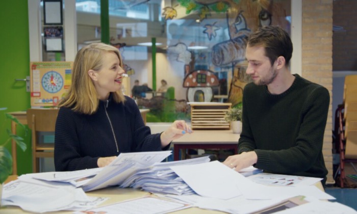 Nieuwe notitieboeken van gebruikt papier