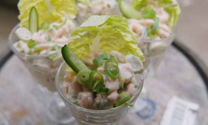 Garnalencocktail met Surinaamse smaken