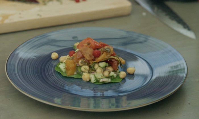 Appelchutney met een salade