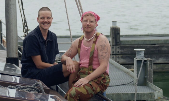 Storm en Otto op hun schip